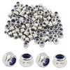 Hordion 100Pcs M4-0.7mm Nylon Lock Nut, 304 Stainless Steel Nylon
