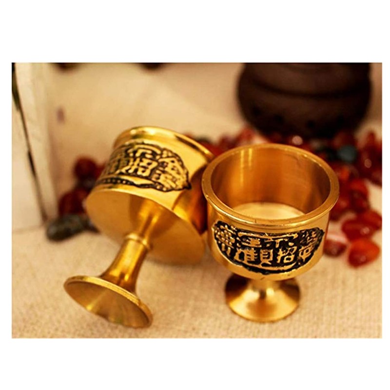 Feng Shui Goods, Copper Water Cup, Good Luck Goods, Figurine,