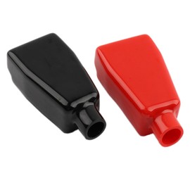 2PCS Car Battery Terminal Covers, Flexible Terminal Insulating Protector Caps for Positive and Negative Poles, Universal Fit Battery Terminal Car Accessories