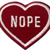 NOPE Herz Gesticktes Eisen Auf Nähen Auf Flecken