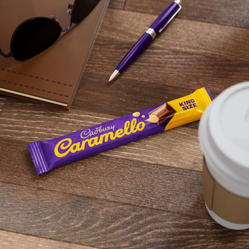 CADBURY CARAMELLO Milk Chocolate Caramel King Size, Candy Bars, 2.7