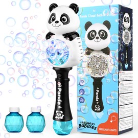 Britik Bubble Wands for Kids Ages 4-8 Years Old: Light Up Bubble Machine Bubble Wand for Parties Outside Toys for Toddlers 3-5 Automatic Bubble Machine Rechargeable Gifts for 3 + Year Old Girl Boy