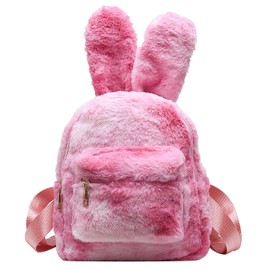 Jywmsc Cute Bunny Backpacks for Girls, Women Cute Rabbit Ears Backpack Fluffy Shoulder Bag School Bag Satchel