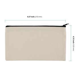 YIXNSW Pack of 30 Pencil Cases for Painting, Fabric Bag, Zip, Blank Pencil Case, Suitable for Storing Mobile Phones, Documents and Stationery, Black and White, duffel bag