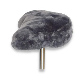 Leibersperger-Felle Bicycle Saddle Cover Made of High-Quality Lambskin Size M - Suitable for All Seasons - Easy to Install - Universal Fit - Very Easy to Clean (Dove Blue)