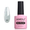 AIMEILI Soak Off U V LED Glitter Gel Nail Polish