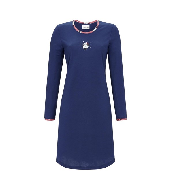 Ringella Sleepshirt with Motif Print, Dark Denim