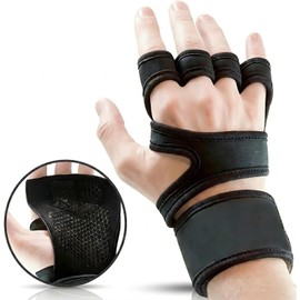 OFFCURVE Guantes para Gym, Guantes Deportivos para Gimnasio, Guantes Antideslizante y Transpirable con Protección de Muñecas, Guentes Diseño con Protección de Muñecas para Hombre y Mujer para Correr