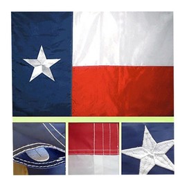 Texas Flag 2X3 Feet - 210D Embroidered Star Sewn Stripes Outdoor Heavy Duty