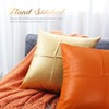 BRAWARM Faux Leather Throw Pillow Covers 18 X 18 Inches,