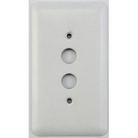 Classic Accents Rounded White Switch Plates - (1 Gang Push Button Light Switch)
