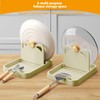 Lesbyit Foldable Pan Lid Holder with Drip Pad, Heat-Resistant Kitchen