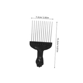 FRCOLOR Metal Hair Comb for Curly Hair Styling Durable Teasing Comb for Men and Women Versatile Tool for Parting and Curling Essential Grooming Accessory