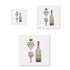 Wine Grapes Bottle Glass, quality mylar stencil pack in 3