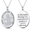 jiamiaoi Saint Christopher Necklace with Pendant Saint Christopher Pendant St