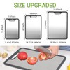 Titanium Cutting Board Set of 3, 360° Silicone Anti-Slip Edge