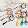 CHUQING Keychain Wristlet for Women,Tassel Key Chain Bangle Key Ring