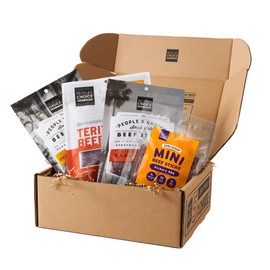 People’s Choice Beef Jerky – Box – Sweet Tooth – Sweet Set – Unique Gifts for Men – High Protein Meat Snack Sampler – Made in USA – 4 Bag Variety Pack