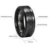 6mm 8mm 10mm Black Carbon Fiber Black Tungsten Carbide Wedding