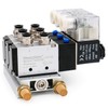 Heschen Electro-Pneumatic Triple Solenoid Valve, 4V210-08, DC 12V, PT1/4 5-Way
