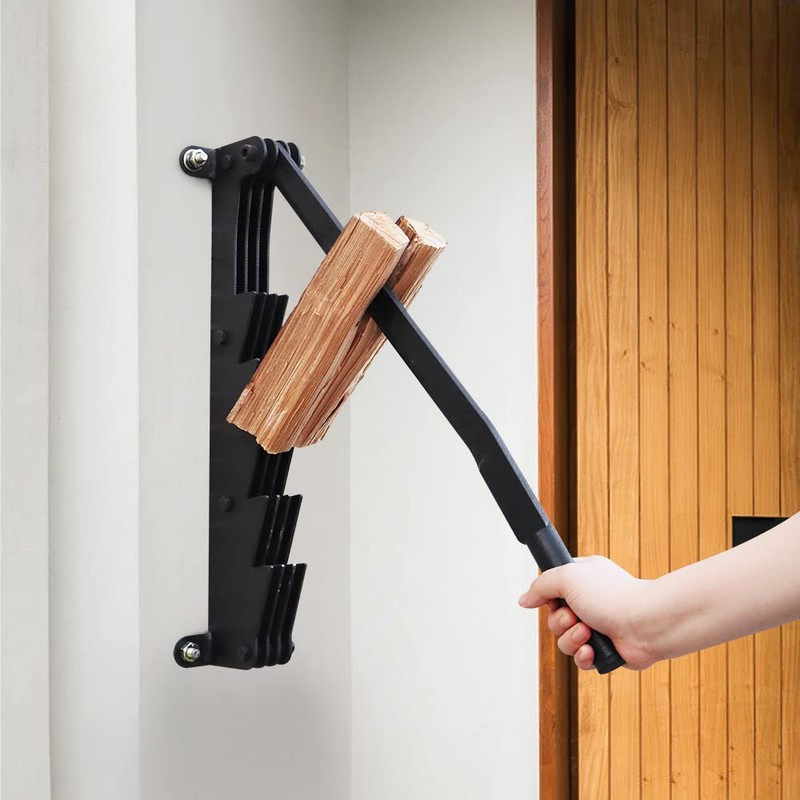 BiggerFire Carbon Steel Wall Mounted Firewood Kindling Wood Splitter Wood