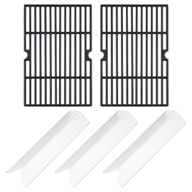 G1707-010 Grill Grates B0212-040 Heat Plates Grill Replacement Parts for Blue Rhino 3 Burner Grill Parts GBC1932L G1406-010 G1707-020 Backyard GBC1406W-C GBC1406W 55-10-045 G1406-010 G1707-010 Grids