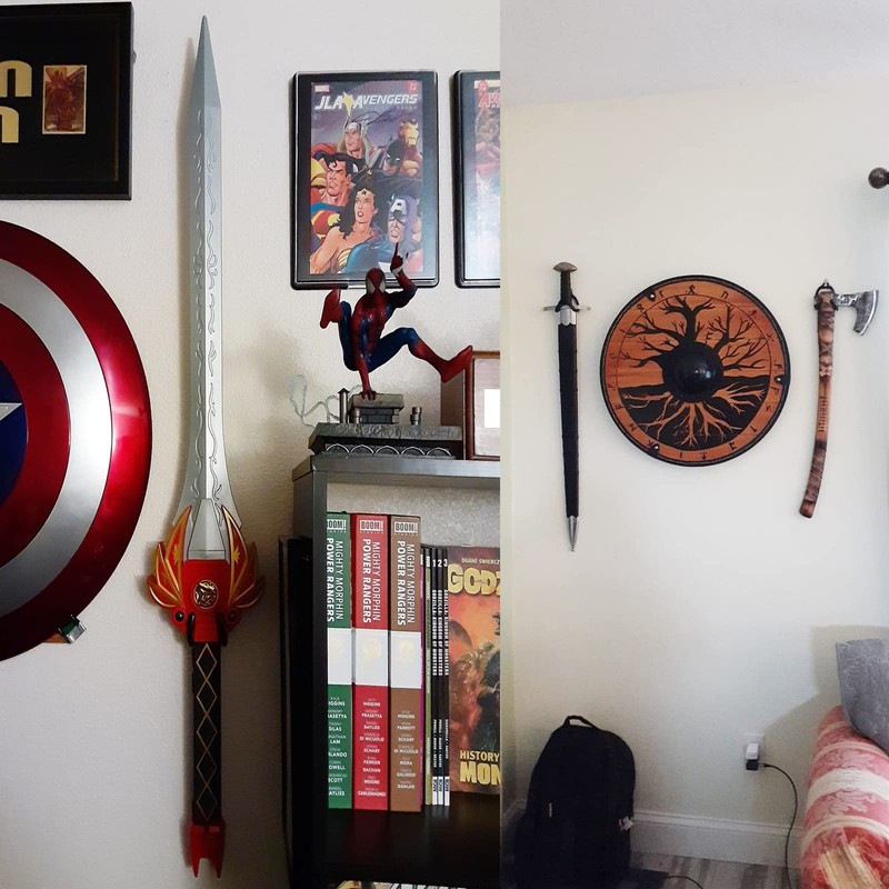 Pmsanzay 4 Pack Mini Adjustable Wall Mount Hook Display Hanger