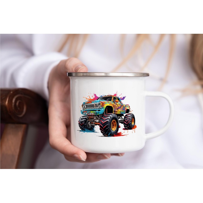 MAXIKIWI - Durable Enamel Coffee or Tea Cup for Indoor