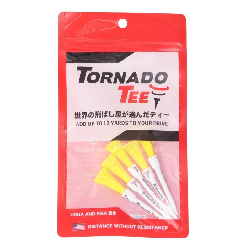 TORNADO TEE Genuine Tornado Tee Golf Tee, Pack of 5,