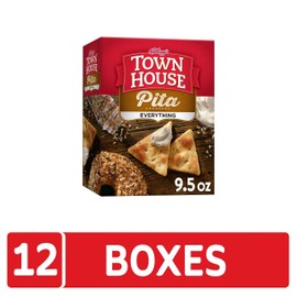 Town House Pita Oven Baked Crackers, Party Snacks, Everything Flavor (12 Boxes)