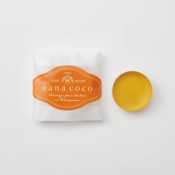 moco 0.5 oz (15 g) (Orange) Additive-Free Soap Wood Vinegar Horse Oil Soap for Sensitive Skin Kishu Bio Face Washing Soap