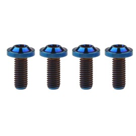 Wanyifa Titanium M8 10 15 20 25 30 60 70mm Torx Head Bolt Screw Pack of 4 (M8x20mm, Burnt Blue)