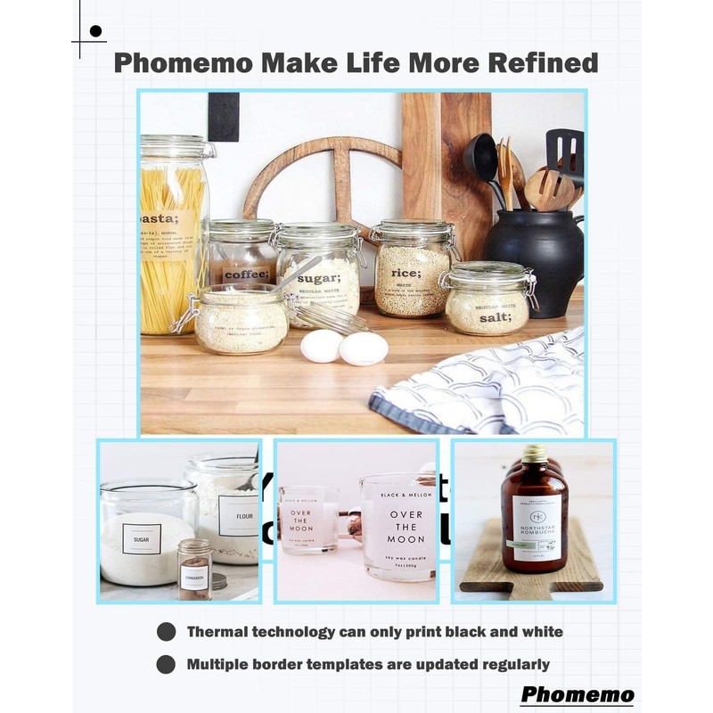 Phomemo Circle Label for M110/M120/M200/M220 Label Maker, 1.96" x 1.96"（50x50