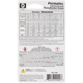 Permatex 29000 Penetrating Grade Threadlocker Green, 6 ml