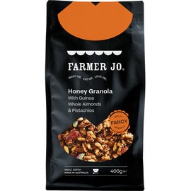 Farmer Jo Honey Granola w/Quinoa Whole Amonds & Pistachios 400g