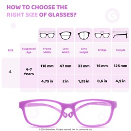 Geborilma Unbreakable Eyeglasses for Kids Flexible Glasses - Kids Prescription Sports Glasses 4-7 years - Kids Flex Glasses Purple