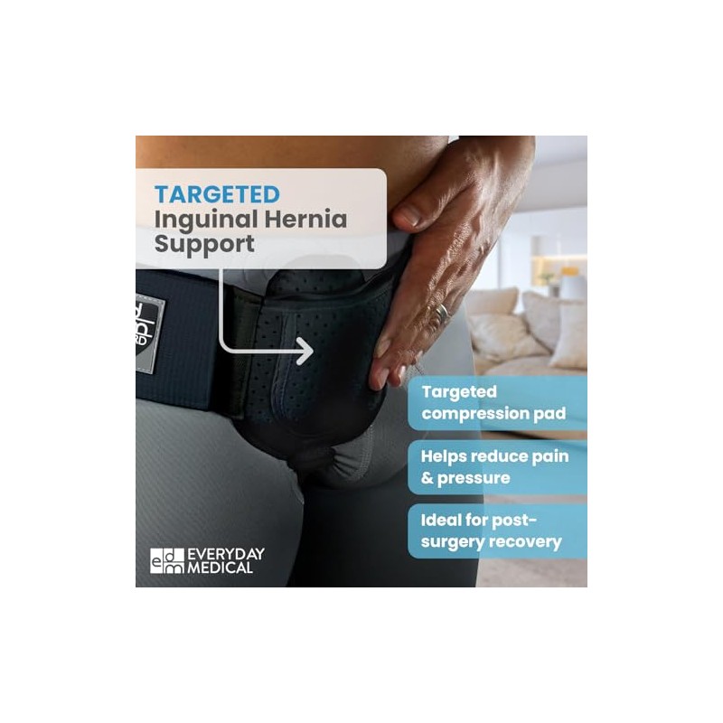 EVERYDAY MEDICAL Hernia Belt for Men - Inguinal Hernia Support
