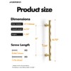 JIASENBAO Brushed Gold Cabinet Pulls 5" Hole Center 2 Pack