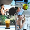 2 Pcs Black Bling Car Cup Holder Insert Coaster Anti-Slip