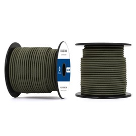 Abma Cord Rubber Rope Expander Rope 3 mm 30 m Rubber Cord UV Resistant Tarpaulin Rope 100% Stretch Tension Rope for Tarpaulin, Trailer Tarpaulin, Awning, Tents, Banner - Olive Green
