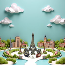3D Metal Eiffel Tower Fridge Magnet - Paris France Souvenir Gift with 3D Relief Design | Durable Refrigerator Magnets for Kitchen Decor and Travel Lovers