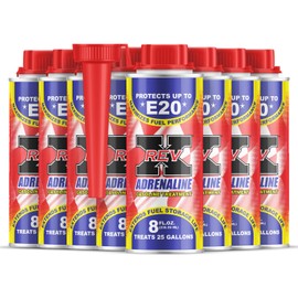 REV X Adrenaline Gasoline Fuel Additive (8 Pack) - 8 fl .oz. (64 fl. oz. Treats 200 Gallons Total)