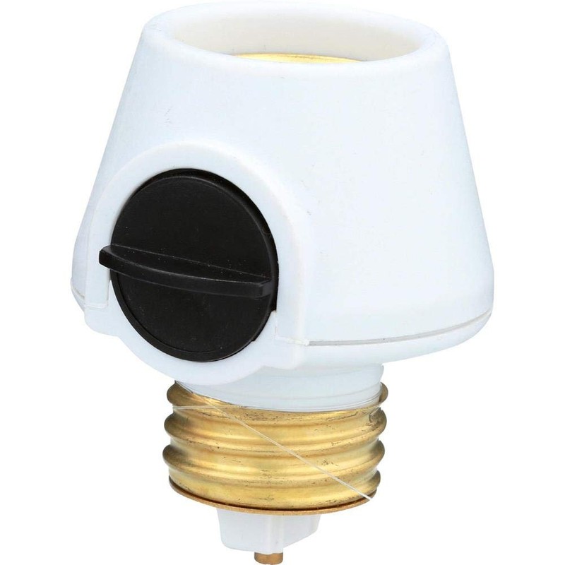 Westek 6009B 100W Full Range Lamp Socket Manual Dimmer, White