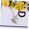 SAFIGLE Rhinestone Necklace for Women Heart Shape Jewelry Necklace for