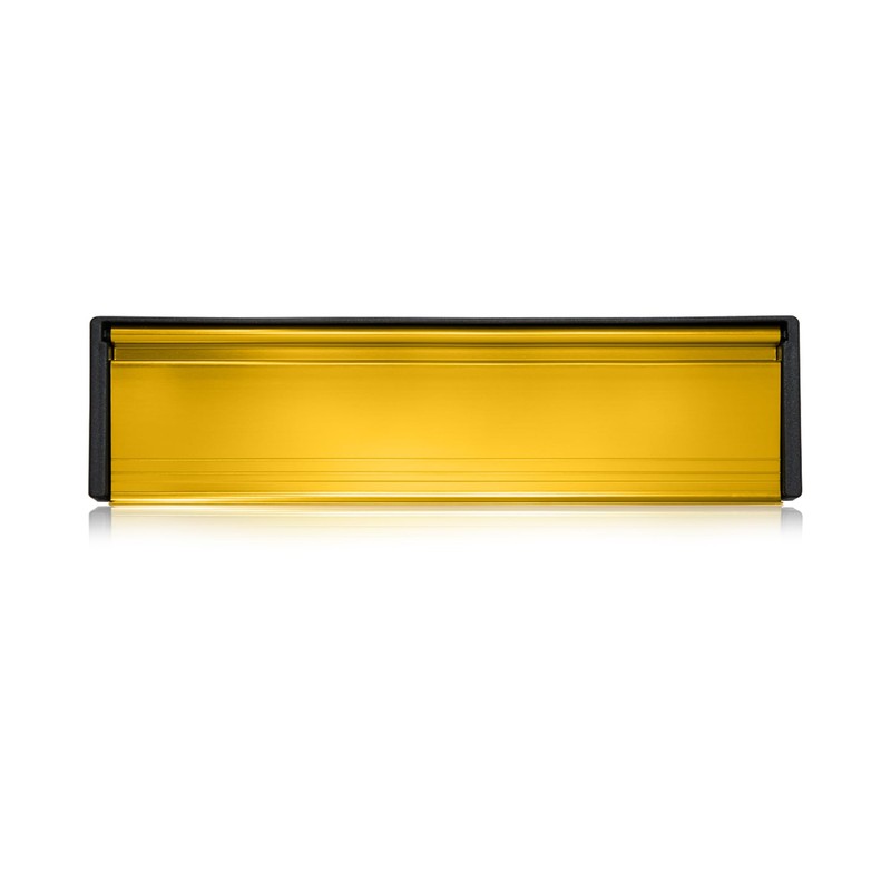 Xfort MailPlate 10" Letterplate Satin Brass, Premium Draught Proof Postal