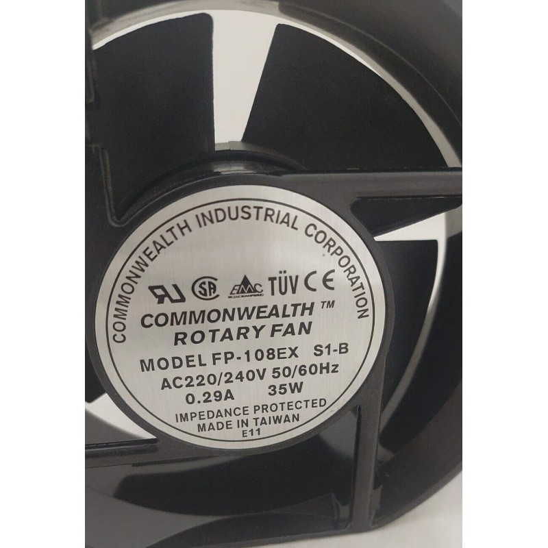 Commonwealth FP-108EX S1-B 220V AC Axial Oval Ball Ventilation Cooling