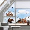 ANATTASOUL Forest Animals Window Clings for Home Decor(47.24" x 11.8")
