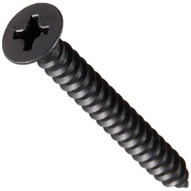 0.14 x 1.4 inches (35 mm) Flat Head Tapping Screws (Stainless Steel/Black/20 Pieces) EA949AS-435