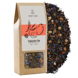 Mary Rose Tropicana tea | Pu-erh red tea | Rich herbal composition | Tea with fruits | Papaya, mango | Natural additives | Source of theine | Natural stimulation | 50g