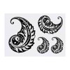 4 x 'Paisley Feather' Temporary Tattoos - Water Resistant, Skin-Safe,